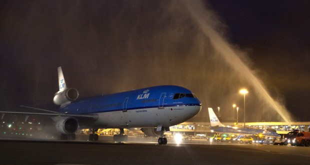 KLM voert laatste passagiersvlucht MD-11 uit