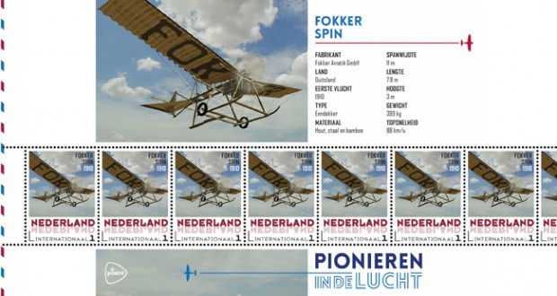 nieuwe postzegels met als thema historische vliegtuigen