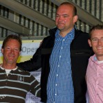 1. Maurits Dortu (midden), 2. Marco Vermeer (links), 3. Mark Leeuwenburgh (rechts)