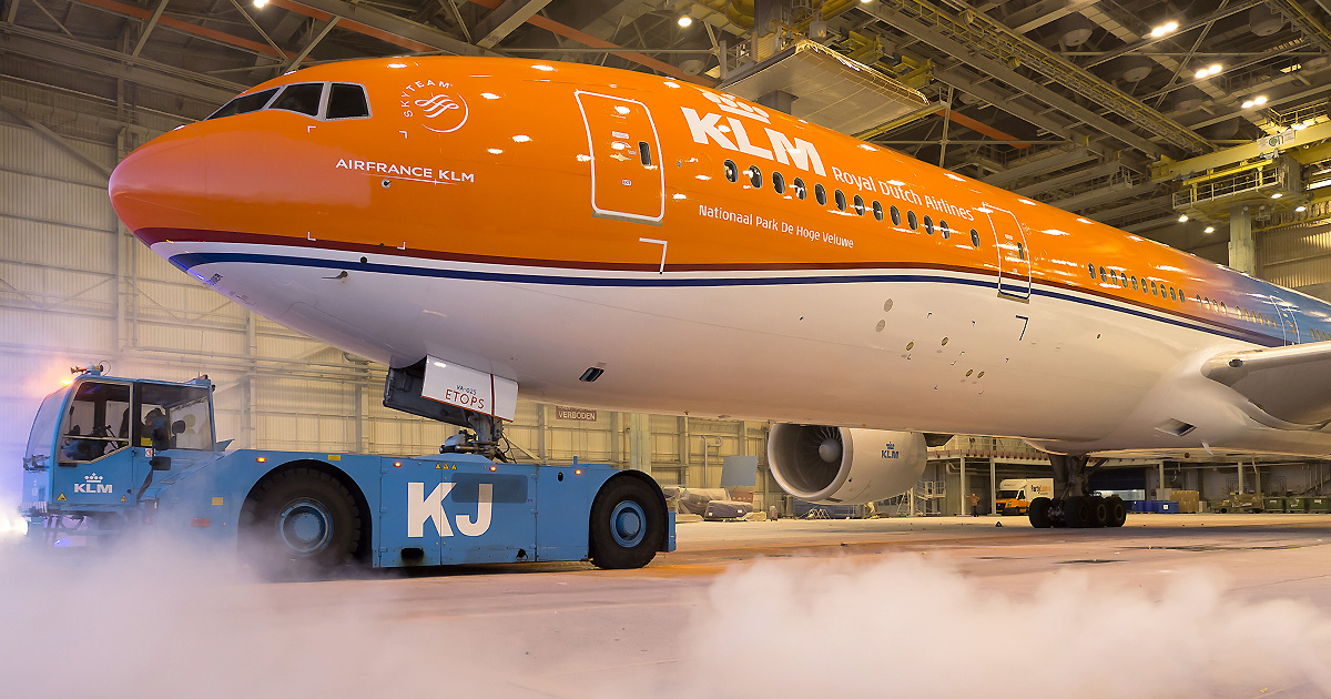 Oranje KLM Boeing