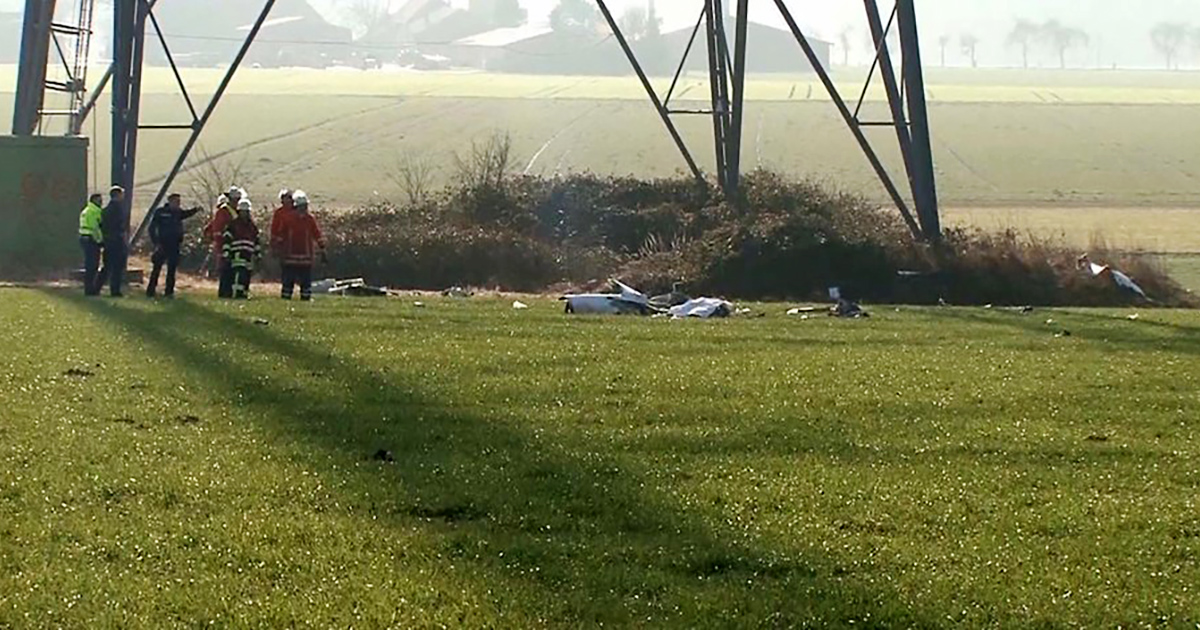 Diamond vliegt tegen windmolen