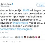 Motie voor eerst herindeling luchtruim verworpen.